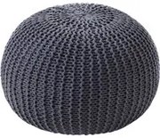 Pouf intrecciato 50x35x50 cm grigio scuro OresteLuchetta