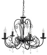 Lindby - Sophina Lampadario Black/Clear Lindby