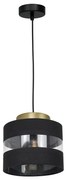 Lampadario su filo HAVARD 1xE27/60W/230V nero/ottone