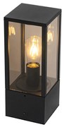 Lampada da esterno in piedi nera con fumo 40 cm IP44 - Charlois