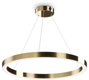 Lampadario A Sospensione Moderno Saturno Acciaio Ottone 1 Luce Led 60W