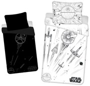 Biancheria da letto per bambini in cotone con effetto luminoso per letto singolo 140x200 cm Star Wars - Jerry Fabrics