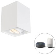 Faretto bianco orientabile incl lampadine smart GU10 - QUADRO 1 Up