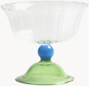 Set di 2 coppe da champagne in vetro soffiato fatto a mano Tulip