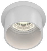 Faretto Moderno Reif Alluminio Bianco 1 Luce Diffusore Vetro