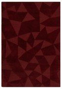 Tappeto burgundy in lana tessuto a mano 200x290 cm Shard Red – Flair Rugs