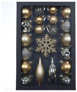 Retlux - Set di addobbi natalizi 25 pezzi oro/argento