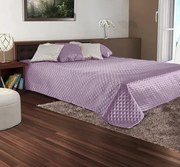 Copriletto trapuntato in raso 200 x 220 cm - PALERMO viola