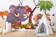 Adesivo murale per bambini animali Madagascar 60 x 120 cm