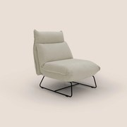 Tessa Poltroncina dal design moderno in morbida microfibra smacchiabile T11 panna