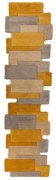 Tappeto in lana giallo/beige 60x230 cm Collage - Flair Rugs