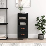 Credenza nero 34,5x34x90 cm in legno multistrato