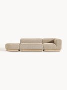 Chaise lounge componibile in teddy bouclé Natalie