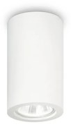 Plafoniera Moderna Round Tower Gesso Bianco 1 Luce Gu10