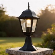 Paletto Lampione Vintage 40cm E27 IP54 Nero - Serie Alfieri