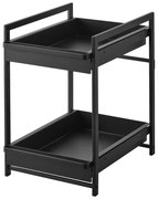 Ripiano aggiuntivo nero in metallo 30x42 cm Tower – YAMAZAKI