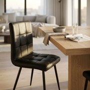 ROSA - sedia imbottita per sala da pranzo in ecopelle