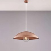 Bonetti Illumina Sospensione diametro 50 in ferro laccato nero con decorazione rame antico 1 luce