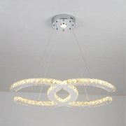 Lampadario Led da soffitto First Double Bianco 28W Dimmerabile con temperatura colore regolabile con telecomando M LEDME