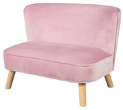 Divano per bambini in velluto rosa chiaro 70 cm Lil Sofa - Roba