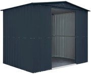 Casetta da giardino Milvy, a due falde in acciaio grigio con porta doppio scorrevole, superficie interna 3.77 m² e spessore parete 0.3 mm
