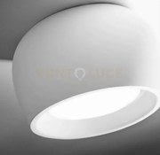 Mysia lampada da soffitto 1 luce bianca in gesso attacco gx53 11x11cm