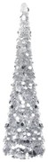 Albero di Natale Artificiale Apribile in PET, Argento / 150 cm