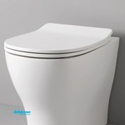 The ArtCeram "Ten" Copriwater Slim Soft-Close Colore Bianco Lucido