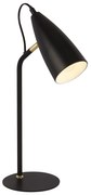 Lampada Da Scrivania Contemporanea Stilo Acciaio Nero Oro 1 Luce E14