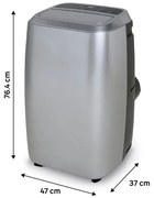 Condizionatore portatile EQUATION  Top2 3.8Kw 14000 BTU, 1538 W, 3.8 KW, grigio