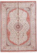 Cashmere Silk Tappeto 220x160 Beige (Indian) Annodato A Mano