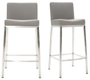 Sgabello design 66cm grigio - set di 2 EPSILON