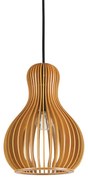 Sospensione Industrial-Minimal Citrus-3 Legno Marrone 1 Luce E27