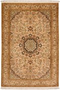 Cashmere Silk Tappeto 170 x 120 Beige (Indian) Annodato A Mano