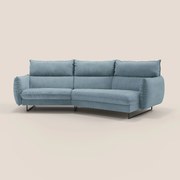 Monamour divano moderno angolare con opzione relax elettrico in microfibra smacchiabile impermeabile T11 carta da zucchero