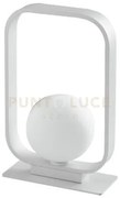 Lume roxy bianco 1 luce attacco g9 16x26cm in alluminio e sfera in ...