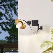 Lindby lampada da parete a LED solare Virane, nera, alluminio