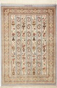 Ghom Tappeto persiano 110 x 150 Beige (Iran) Annodato A Mano