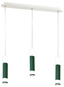 Sospensione Contemporanea Derby Verde Bosco Led 3X5+5W