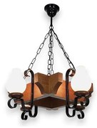 Brilagi - Lampadario a sospensione con catena QUEEN 4xE14/40W/230V faggio/noce