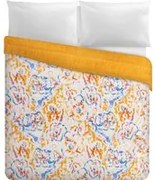 Trapuntino matrimoniale 250x260 cm decori arancio