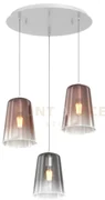Sospensione bianco tonda 3 luci (2 ra + 1 cr) 1164bi-s3 t-rc