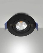Macas faretto da incasso a led 4w 3000k 360lm nero on/off d.5,3cm