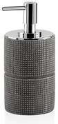 Dispenser sapone liquido grigio Gedy serie Petra in resina