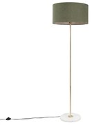 Lampada da terra in ottone con paralume verde 50 cm - KASO