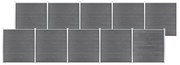 Pannello Di Recinzione İn Wpc 1737x186 Cm Grigio /