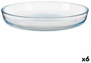 Vassoio da Forno Trasparente Vetro Borosilicato 31,5 x 5 x 31,5 cm (6 Unità)