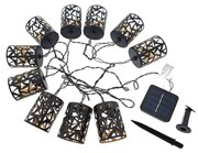 Catena LED solare 10xE12/3,65m IP44 bianco caldo