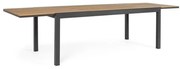 Tavolo Allungabile Per Esterno In Alluminio 95x200-300 Cm Con Doghe Di Legno Elias Antracite Bizzotto