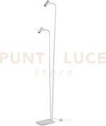 Ginger lampada da terra bianca 2 luci attacco gu10 lampadina inclusa